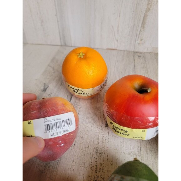 Country Market artificial realistic fruit banana lemon Apple orange lime Peach s - Picture 9 of 13